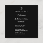 Stijlvolle Mode Aangepaste Sjabloon van de Foto Aa Vierkante Visitekaartje (Achterkant)