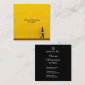 Stijlvolle Mode Aangepaste Sjabloon van de Foto Aa Vierkante Visitekaartje (Voorkant / Achterkant)