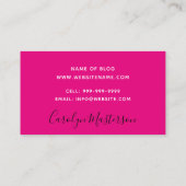 Stijlvolle Mode Blogger met hoge hiel-glans Visitekaartje (Achterkant)