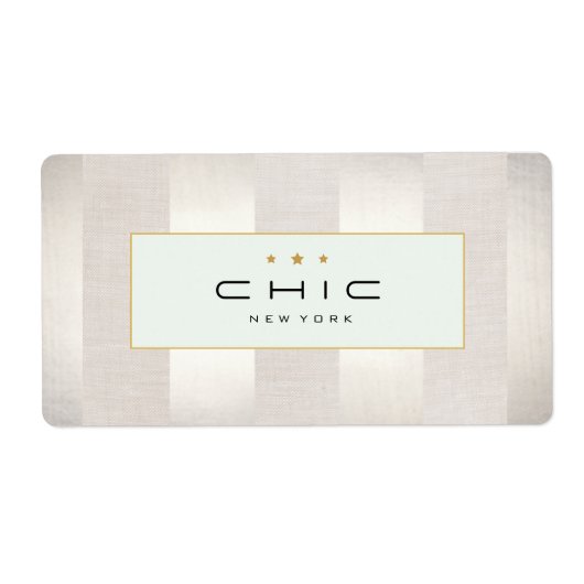 Stijlvolle Mode en schoonheid Modern Striped Etiket (Voorkant)