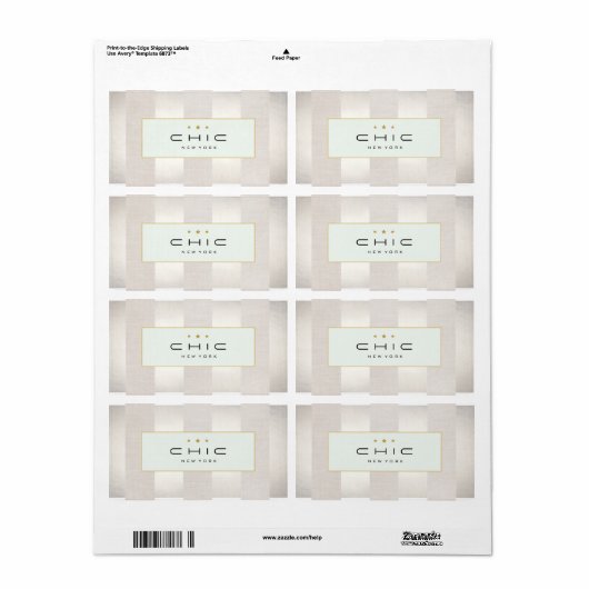Stijlvolle Mode en schoonheid Modern Striped Etiket (Full Sheet)