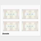 Stijlvolle Mode en schoonheid Modern Striped Rechthoekige Sticker (Vel)