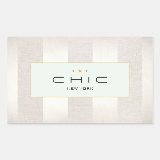 Stijlvolle Mode en schoonheid Modern Striped Rechthoekige Sticker (Voorkant)