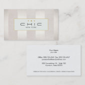 Stijlvolle Mode en schoonheid Modern Striped Visitekaartje (Voorkant / Achterkant)