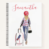 Stijlvolle Mode Londen Koffer Custom Journal Notitieboek (Voorkant)