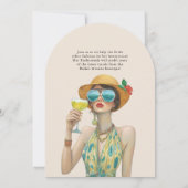 Stijlvolle Mode Show Bruids Douche Uitnodiging (Achterkant)