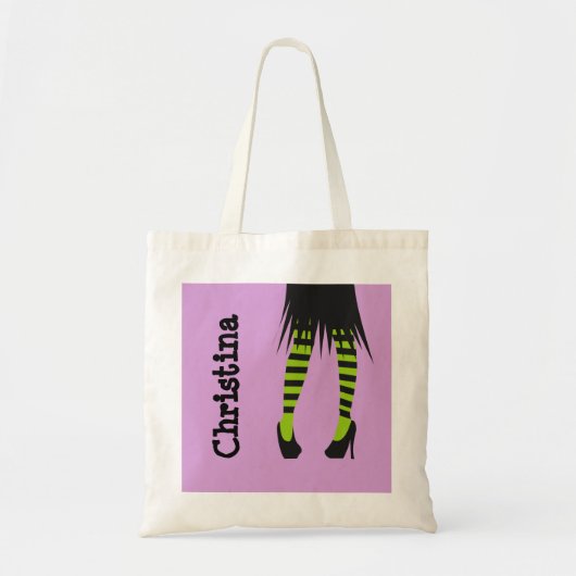 Stijlvolle mode stripe leggings Halloween Tote Bag (Voorkant)