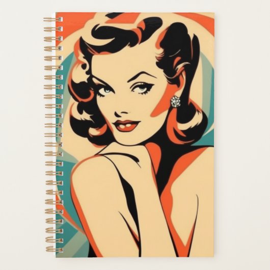 Stijlvolle Mode Vintage Poster Art Planner (Voorkant)