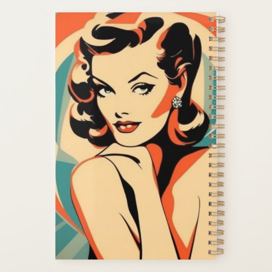 Stijlvolle Mode Vintage Poster Art Planner (Achterkant)