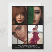 Stijlvolle modellering Comp Kaart 5 Foto QR Code B (Achterkant)