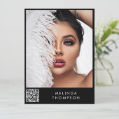 Stijlvolle modellering Comp Kaart 5 Foto QR Code B (Staand voorkant)