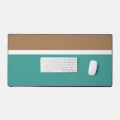 Stijlvolle Modern Fun Aqua Blauwgroen Witte Mocha  Bureaumat (Keyboard & Muis)