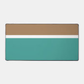 Stijlvolle Modern Fun Aqua Blauwgroen Witte Mocha  Bureaumat (Voorkant)