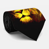 Stijlvolle Modern Lion Pop Art Stropdas (Opgerold)