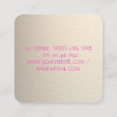 Stijlvolle Modern,Lips,Lashes,Makeup Vierkante Visitekaartje (Achterkant)