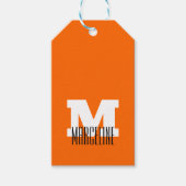 Stijlvolle Modern Name Initiaal | Neon Sunset Sina Cadeaulabel (Voorkant)