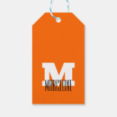 Stijlvolle Modern Name Initiaal | Neon Sunset Sina Cadeaulabel (Achterkant)