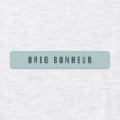 Stijlvolle modern ogende naam | Blauw Grijs IJzer- Labels (Design 1)