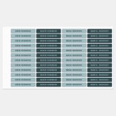 Stijlvolle modern ogende naam | Blauw Grijs IJzer- Labels (Vel)