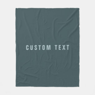 Stijlvolle modern ogende naam   Blauwgrijs Fleece Deken