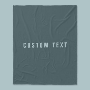 Stijlvolle modern ogende naam   Blauwgrijs Fleece Deken