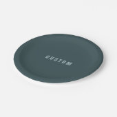 Stijlvolle modern ogende naam | Blauwgrijs Papieren Bordje (Gekanteld)