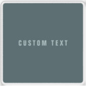 Stijlvolle modern ogende naam | Blauwgrijs Sticker (Voorkant)