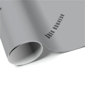 Stijlvolle modern ogende naam | Grijs en zwart Cadeaupapier (Rol Hoek)