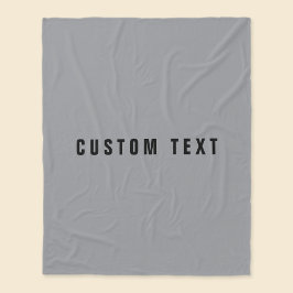 Stijlvolle modern ogende naam | Grijs en zwart Fleece Deken