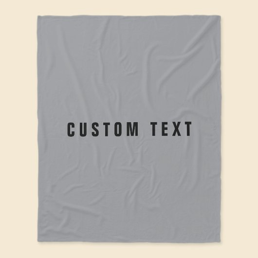 Stijlvolle modern ogende naam | Grijs en zwart Fleece Deken