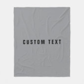 Stijlvolle modern ogende naam | Grijs en zwart Fleece Deken (Voorkant)