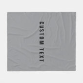 Stijlvolle modern ogende naam | Grijs en zwart Fleece Deken (Voorkant (Horizontaal))