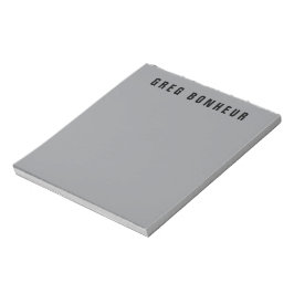 Stijlvolle modern ogende naam | Grijs en zwart Notitieblok