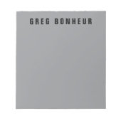 Stijlvolle modern ogende naam | Grijs en zwart Notitieblok (Voorkant)