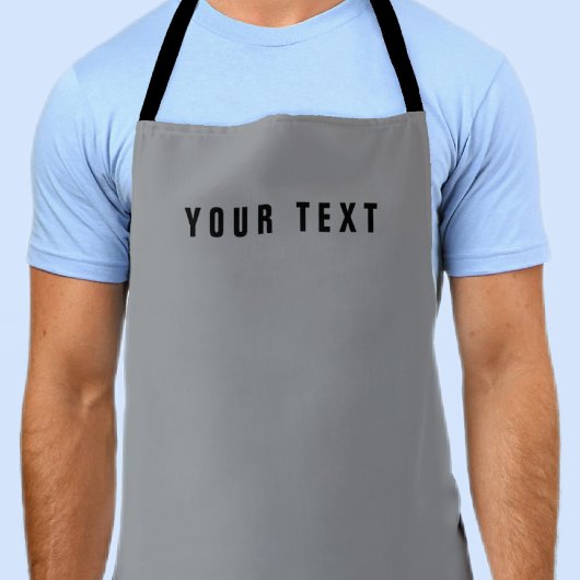 Stijlvolle modern ogende naam | Grijs en zwart Schort