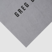 Stijlvolle modern ogende naam | Grijs en zwart Tissuepapier (Detail)