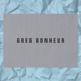 Stijlvolle modern ogende naam | Grijs en zwart Tissuepapier