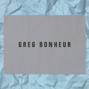 Stijlvolle modern ogende naam   Grijs en zwart Tissuepapier