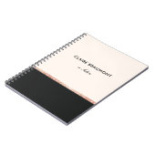 Stijlvolle Modern Roos Gold Sequin Zwart Notitieboek (Linkerzijde)