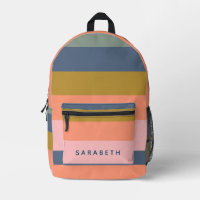 Stijlvolle Modern Stripes Earth Tones Custom