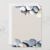 Stijlvolle Modern Unusual Pebbles Natuur Wedding Kaart (Achterkant)