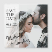 Stijlvolle, moderne aangepaste foto Opslaan Datum (Voorkant)