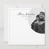 Stijlvolle, moderne aangepaste foto zwart-wit notitiekaartje (Voorkant)