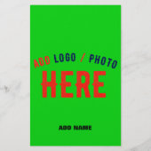 STIJLVOLLE MODERNE AANGEPASTE KALK GROEN GEVERIFIE FLYER (Achterkant)