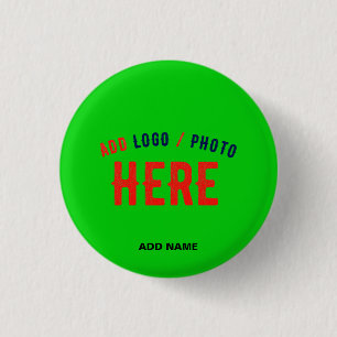 STIJLVOLLE MODERNE AANGEPASTE KALK GROEN GEVERIFIE RONDE BUTTON 3,2 CM