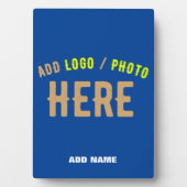 STIJLVOLLE MODERNE AANGEPASTE KOBALT BLAUW GEVERIF FOTOPLAAT (voorkant)