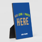 STIJLVOLLE MODERNE AANGEPASTE KOBALT BLAUW GEVERIF FOTOPLAAT (Zijkant)