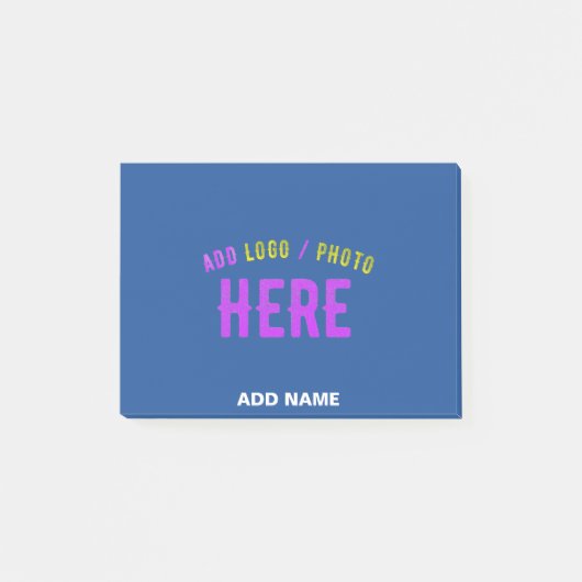 STIJLVOLLE MODERNE AANGEPASTE KOBALT BLAUW GEVERIF POST-IT® NOTES (Voorkant)