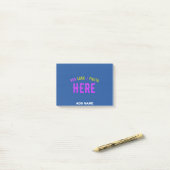 STIJLVOLLE MODERNE AANGEPASTE KOBALT BLAUW GEVERIF POST-IT® NOTES (Op bureau)