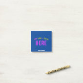 STIJLVOLLE MODERNE AANGEPASTE KOBALT BLAUW GEVERIF POST-IT® NOTES (Op bureau)
